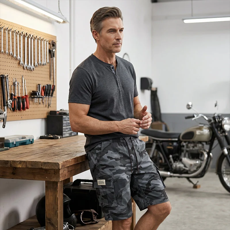 Flourence | Robuste Herren-Shorts im Military-Look