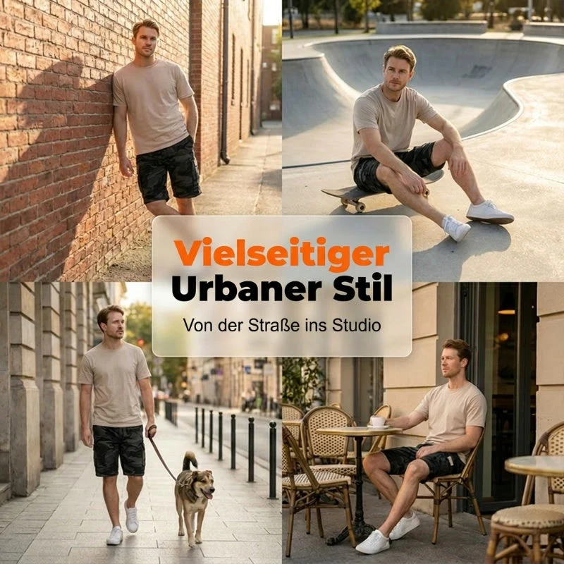 Flourence | Robuste Herren-Shorts im Military-Look