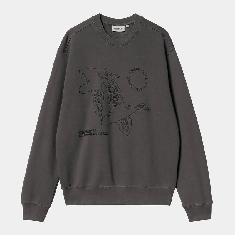 Carhartt WIP Flying Ducks Sweat-Top für Herren - Graphit