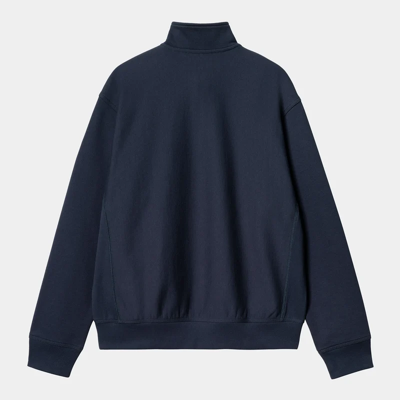 Carhartt WIP Herren Halb-Zip-Reißverschluss American Script Sweatshirt – Air Force Blau