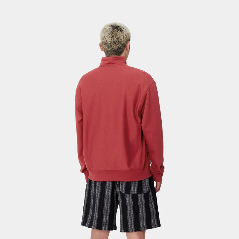 Carhartt WIP Herren Halb-Zip-Reißverschluss American Script Sweatshirt - Toskana