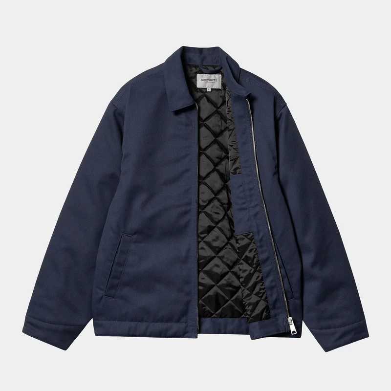 Carhartt WIP Herren Module Script Jacke - Air Force Blau / Weiß
