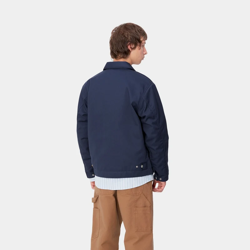 Carhartt WIP Herren Module Script Jacke - Air Force Blau / Weiß