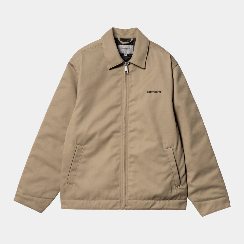 Carhartt WIP Herren Module Script Jacke - Leder / Schwarz