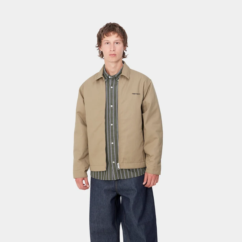 Carhartt WIP Herren Module Script Jacke - Leder / Schwarz