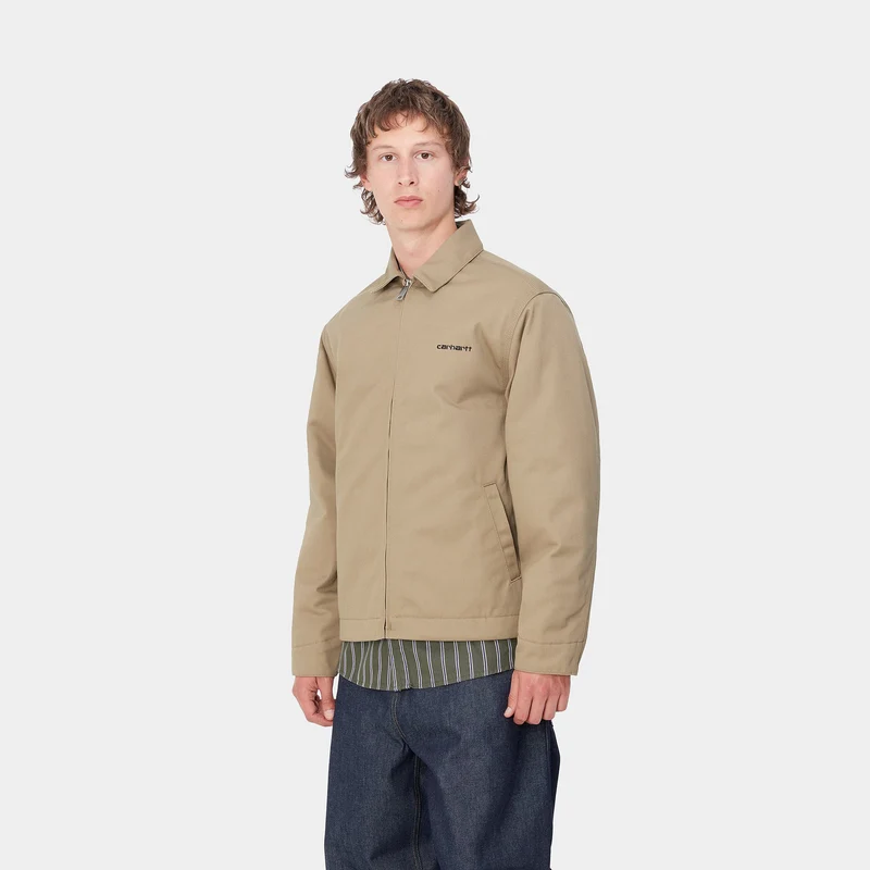 Carhartt WIP Herren Module Script Jacke - Leder / Schwarz