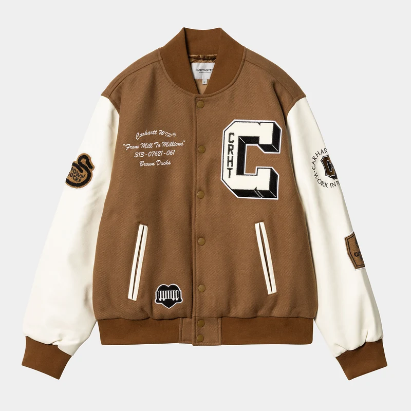 Carhartt WIP Bomberjacke „Brown Ducks“ für Herren - Hamilton Braun / Wachs