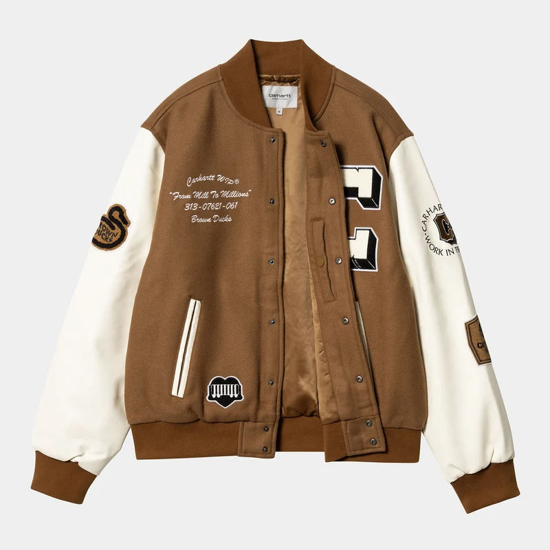 Carhartt WIP Bomberjacke „Brown Ducks“ für Herren - Hamilton Braun / Wachs