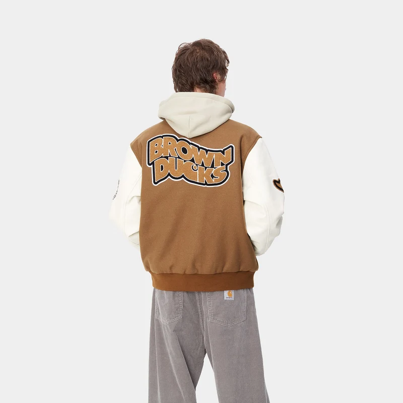 Carhartt WIP Bomberjacke „Brown Ducks“ für Herren - Hamilton Braun / Wachs