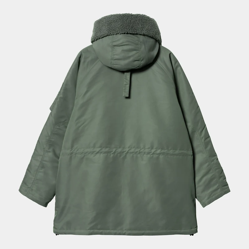 Carhartt WIP Olten Parkajacke für Herren mit Kapuze - Entengrün