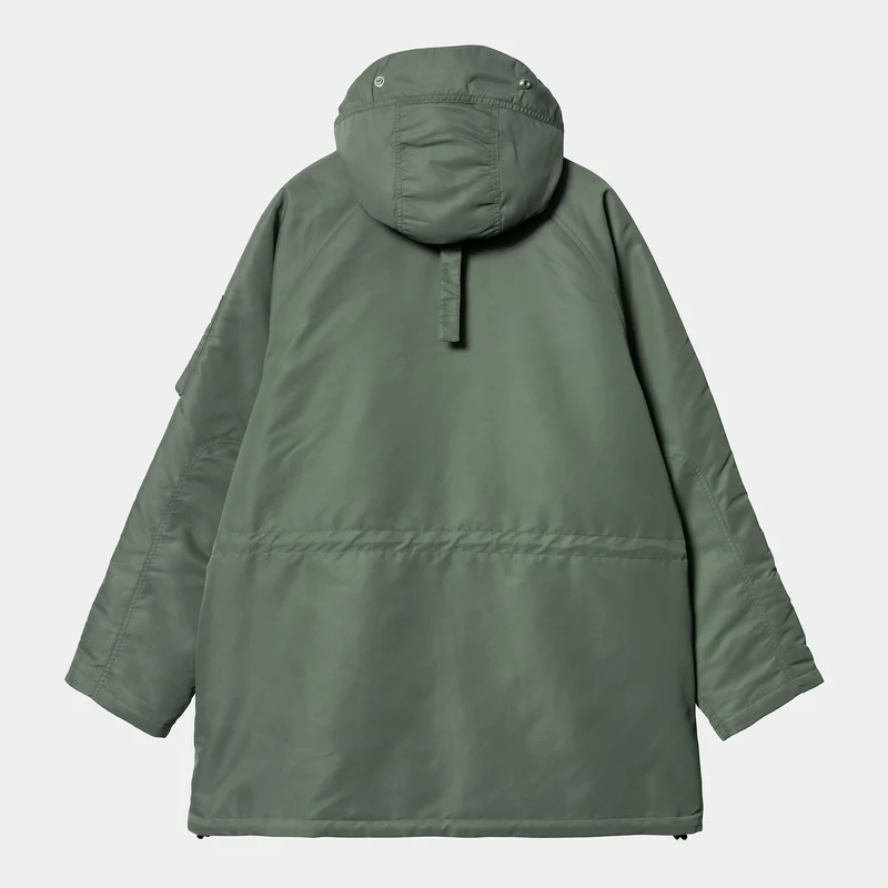 Carhartt WIP Olten Parkajacke für Herren mit Kapuze - Entengrün