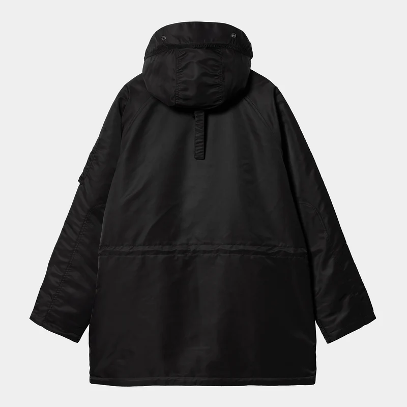Carhartt WIP Olten Parkajacke für Herren mit Kapuze - Schwarz