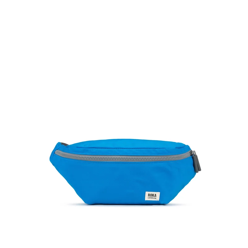 ROKA Mittelgroße Tasche „Jubilee“ aus recyceltem Nylon – Neonblau