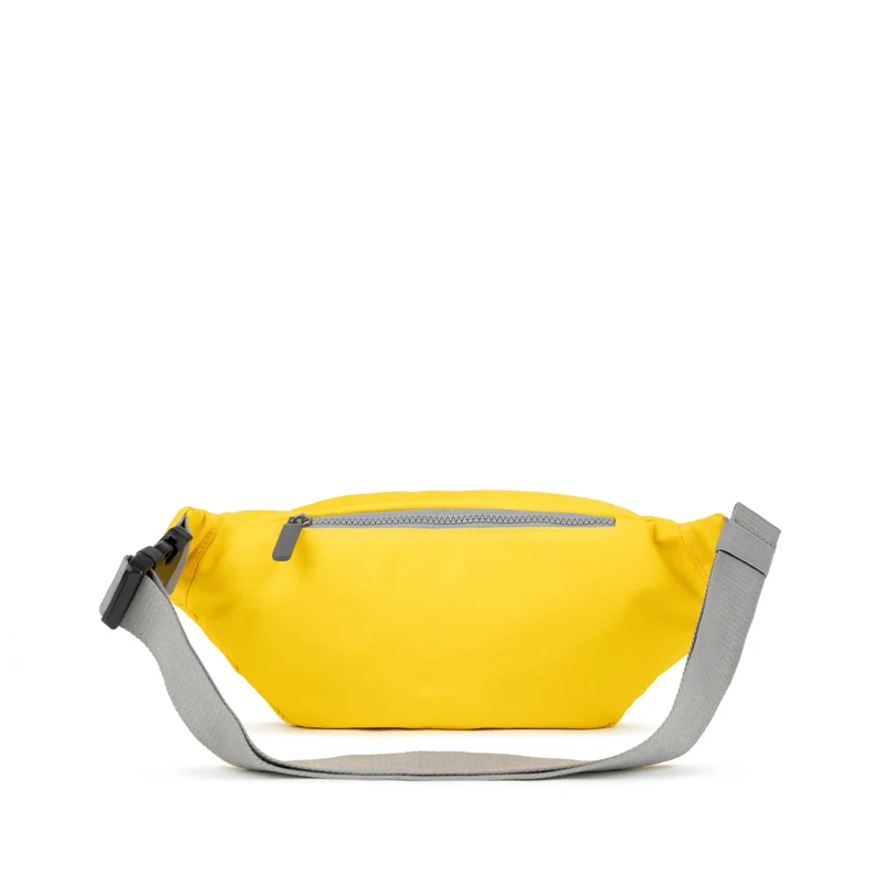ROKA Mittelgroße Tasche „Jubilee“ aus recyceltem Nylon – Senfgelb