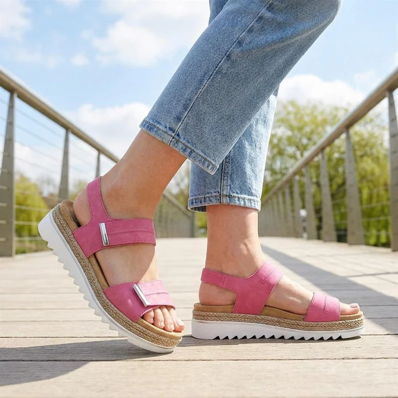 Dual Touch-Fastening Sandals - WBINS41055 / 327 235 - Pink