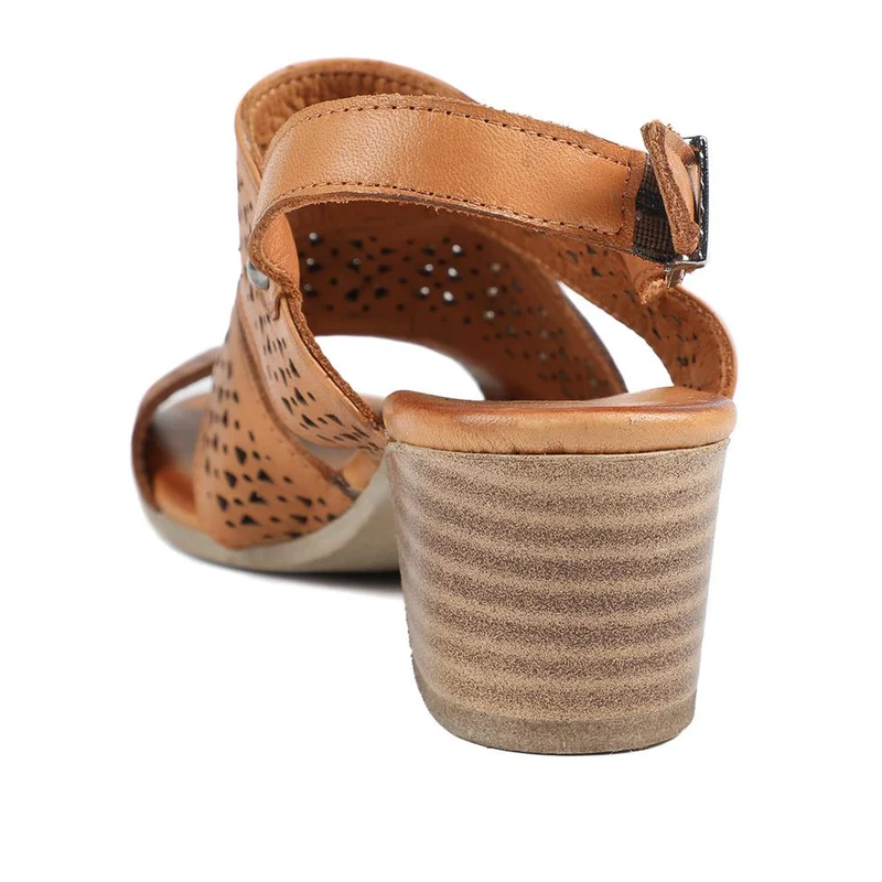 Fashionable Leather Sandals - VITAS43000 / 329 416 - Tan