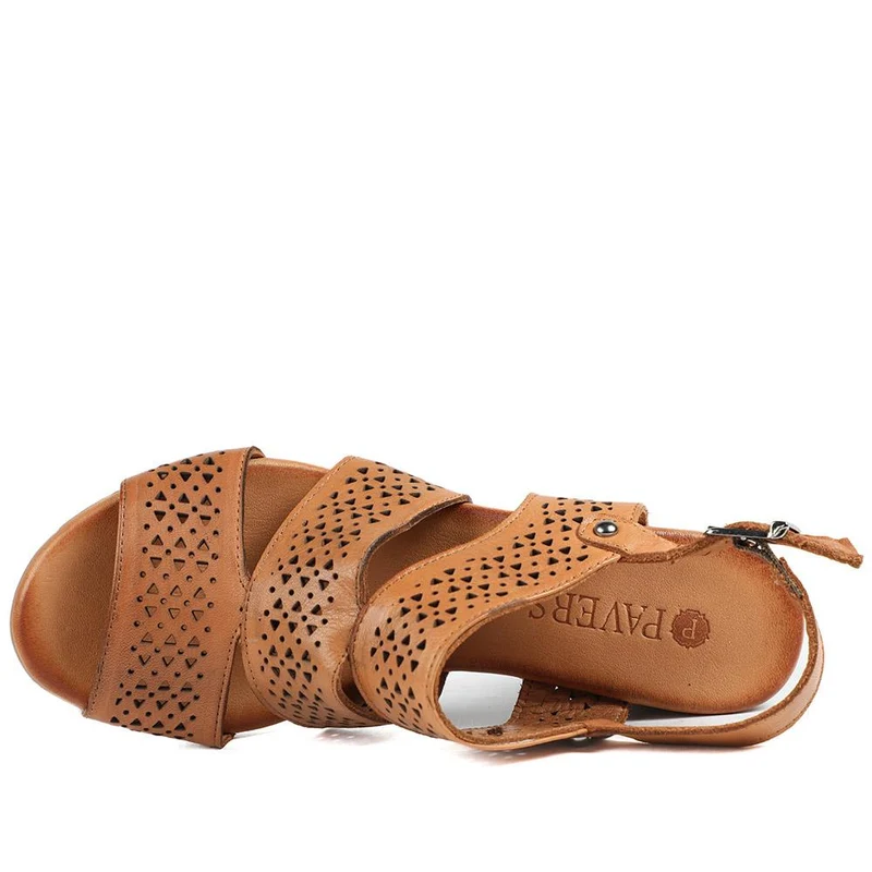 Fashionable Leather Sandals - VITAS43000 / 329 416 - Tan