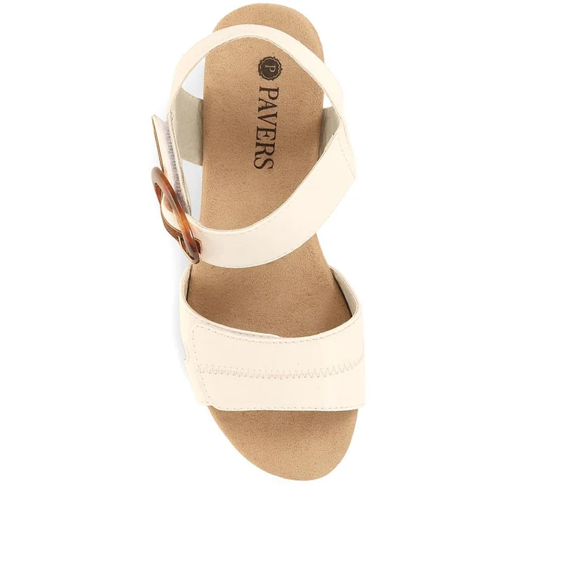 Comfortable Wedge Heel Sandals - WBINS35128 / 321 724 - White
