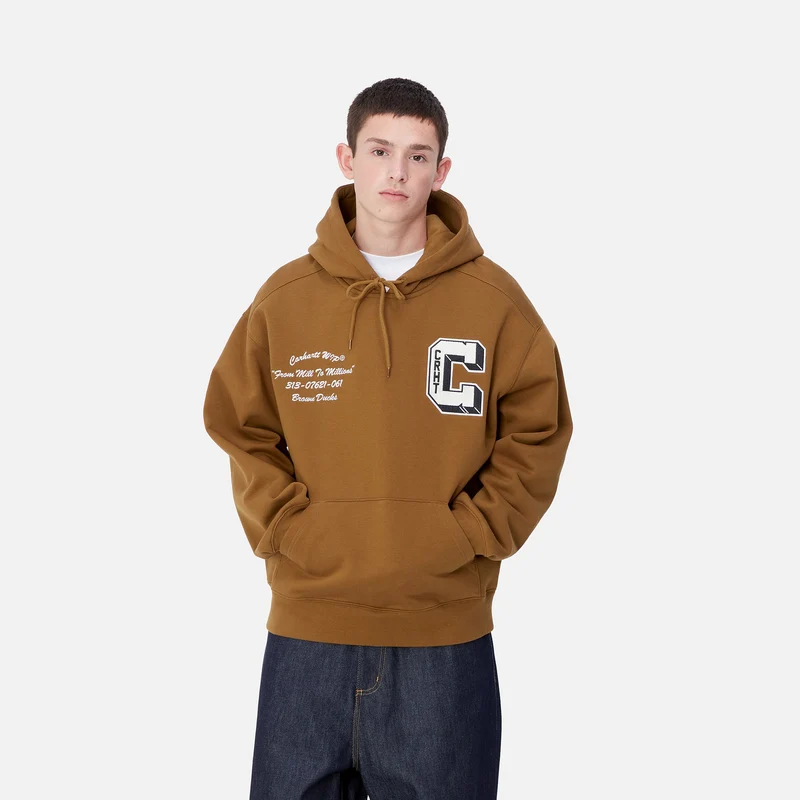Carhartt WIP Kapuzenpullover „Brown Ducks“ für Herren – Hamilton Brown