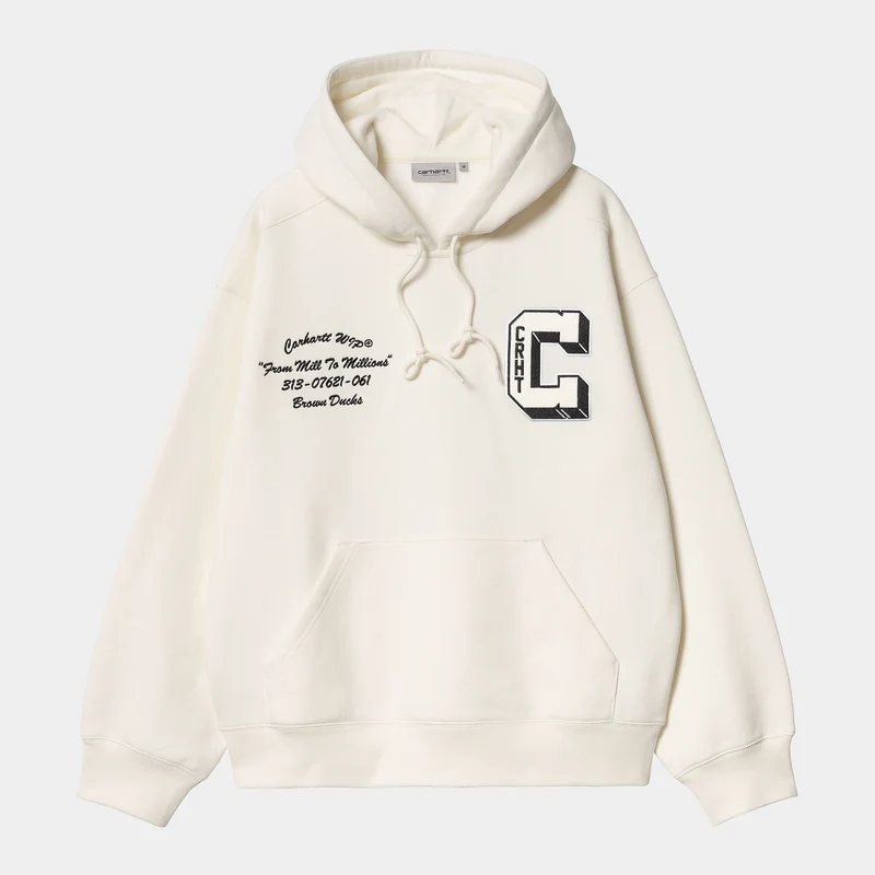 Carhartt WIP Brauner Ducks-Kapuzenpullover für Herren - Wachs