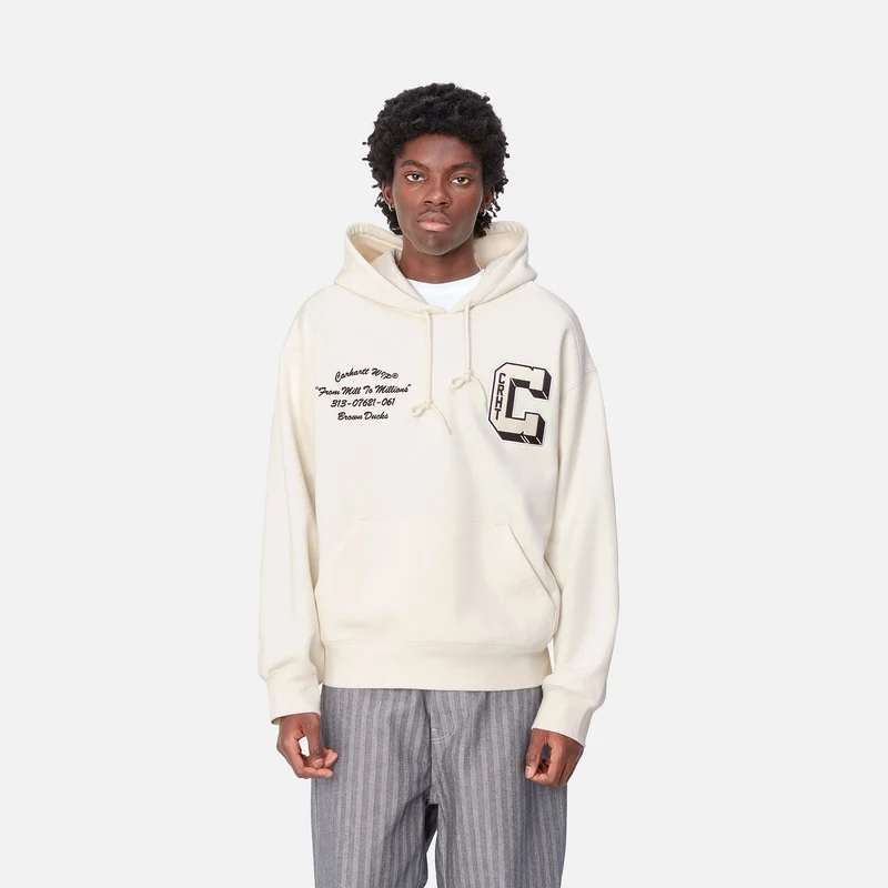 Carhartt WIP Brauner Ducks-Kapuzenpullover für Herren - Wachs