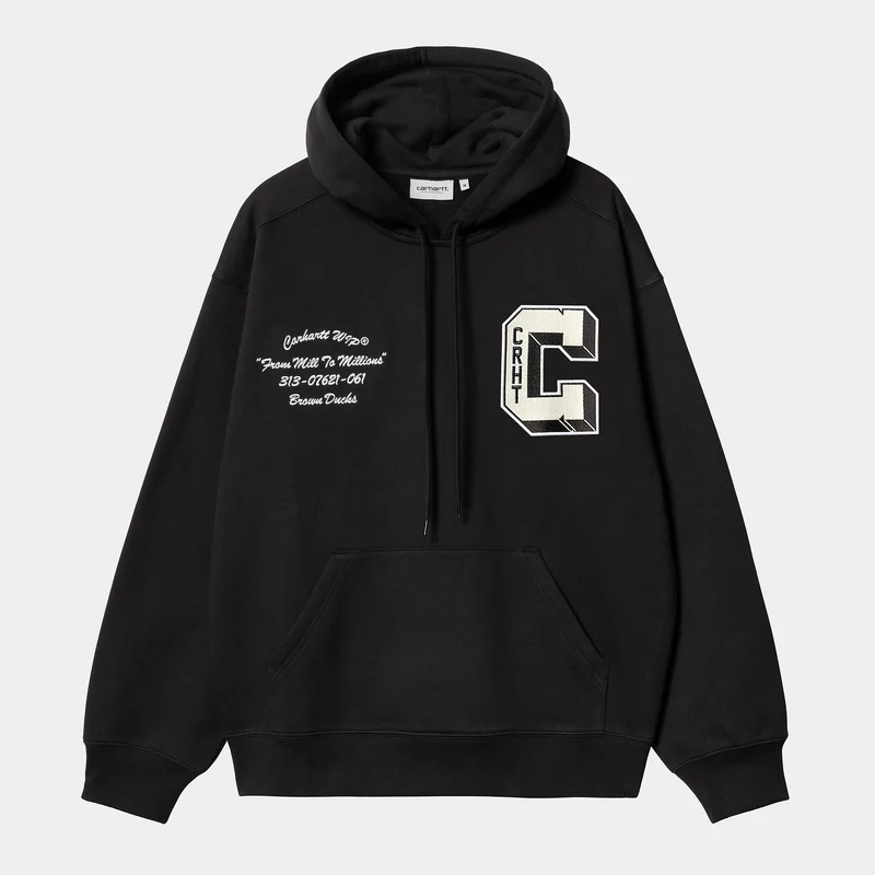 Carhartt WIP Herren Brown Ducks Kapuzenpullover - Schwarz