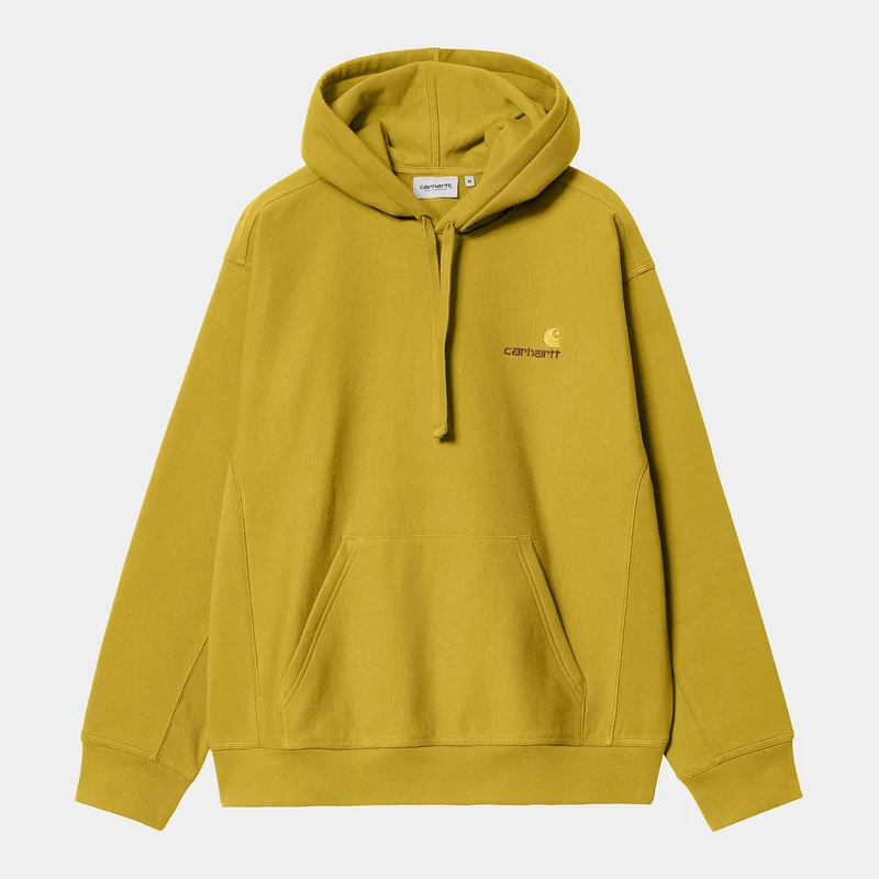 Carhartt WIP Herren American Script Hoodie – Goldoliv