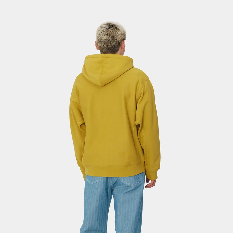Carhartt WIP Herren American Script Hoodie – Goldoliv