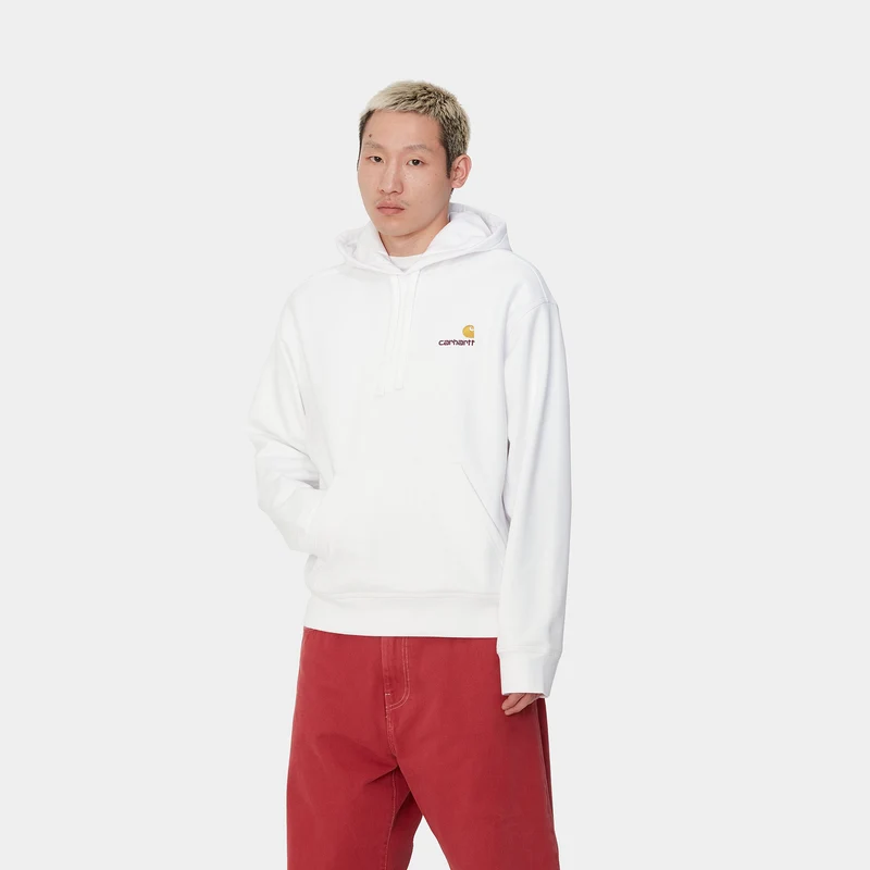 Carhartt WIP Herren American Script Hoodie - Weiß
