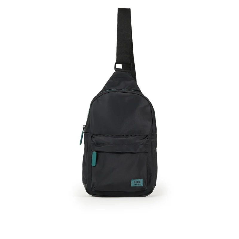 ROKA All Black Willesden Große Tasche aus recyceltem Nylon, Farbe B Teal