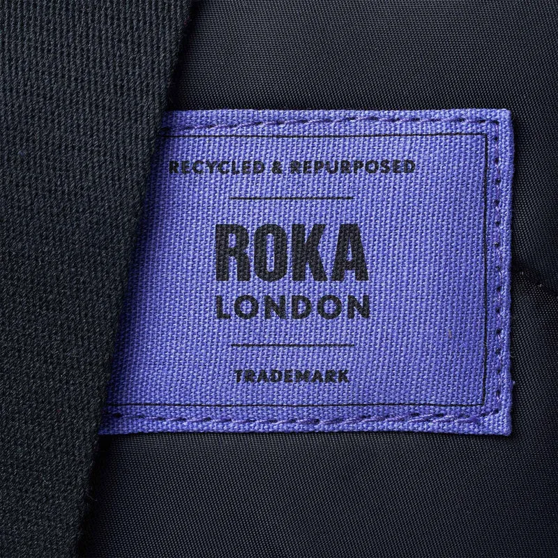 ROKA All Black Willesden B Lila Große Tasche aus recyceltem Nylon