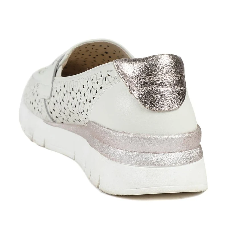 Arch Support Leather Slip On Shoes - BRK43027 / 328 997 - Cream