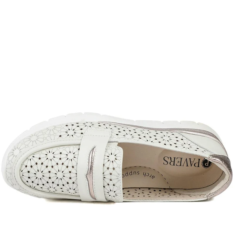Arch Support Leather Slip On Shoes - BRK43027 / 328 997 - Cream