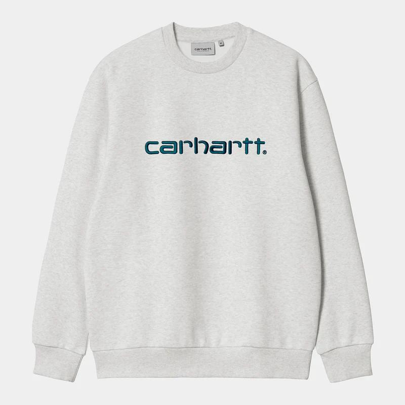 Carhartt WIP Herren Carhartt WIP Sweattop - Aschgrau / Entenblau
