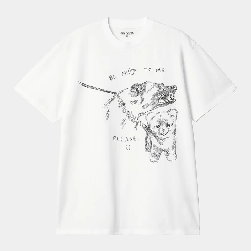 Carhartt WIP Herren Pepe Be Nice T-Shirt - Weiß