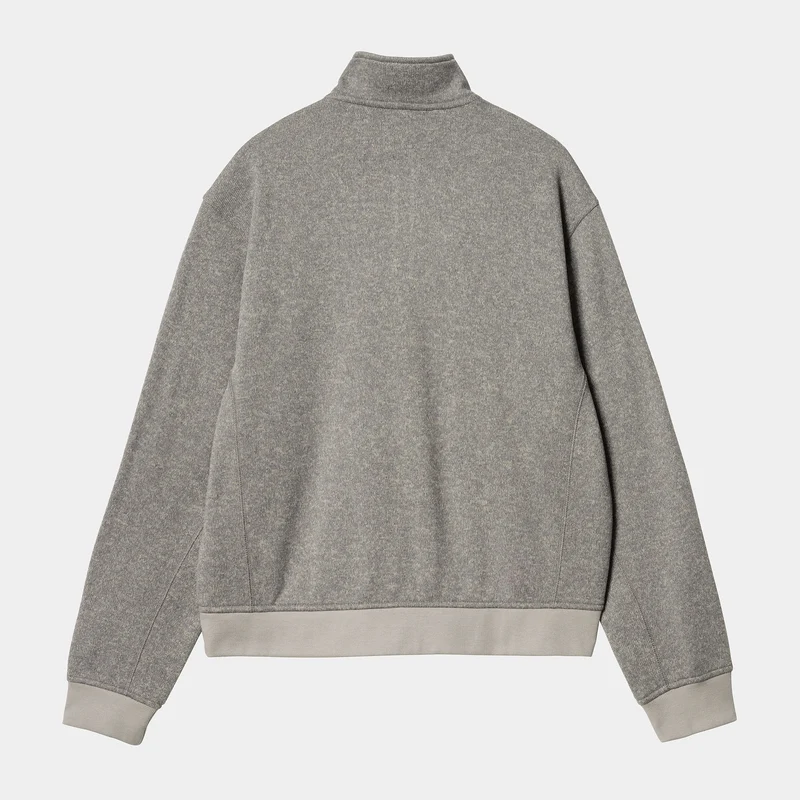 Carhartt WIP Luther Sweat-Top für Herren mit halbem Reißverschluss - Misty Grey Heather