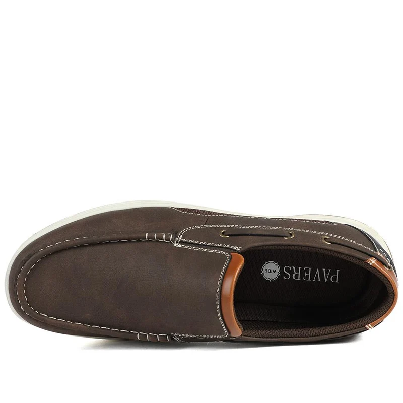 Wide Fit Slip On Casual Shoes - CHANG43001 / 328 833 - Brown