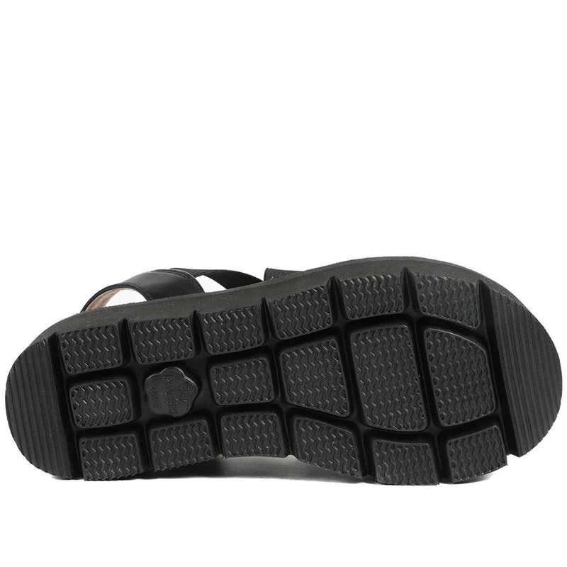 Wide Fit Elasticated Fashionable Sandals - BAIZH43026 / 328 881 - Black Multi