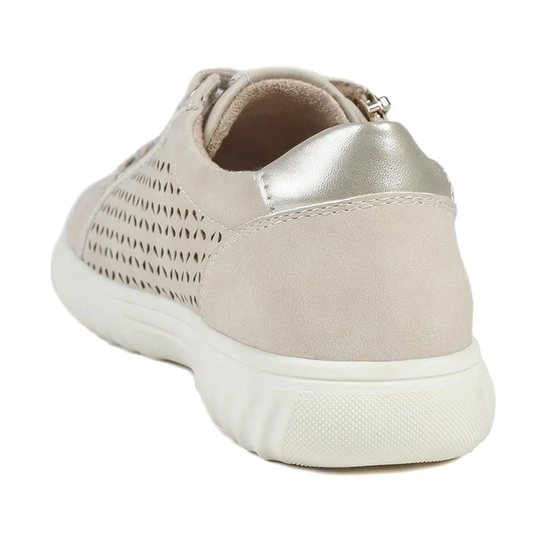 Casual Breathable Zip Trainers - WBINS43091 / 329 174 - Beige