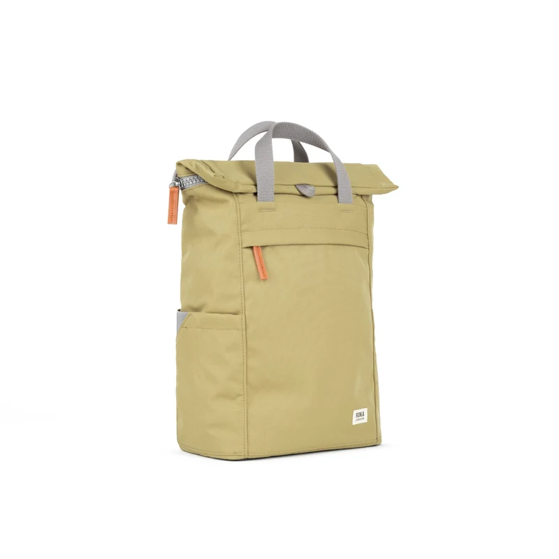 ROKA Finchley Eine mittelgroße Tasche aus recyceltem Khaki-Canvas