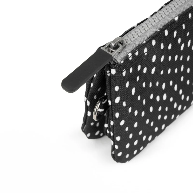 ROKA Carnaby Mittelgroße, nachhaltige Canvas-Geldbörse – Drizzle Ash