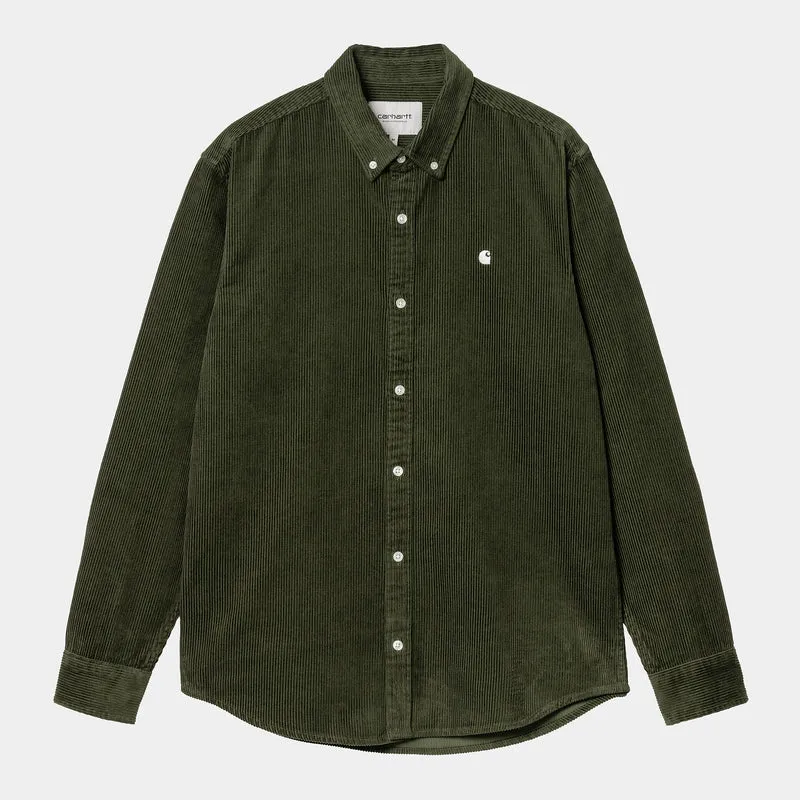Carhartt WIP Herren Madison Cordhemd - Estragon
