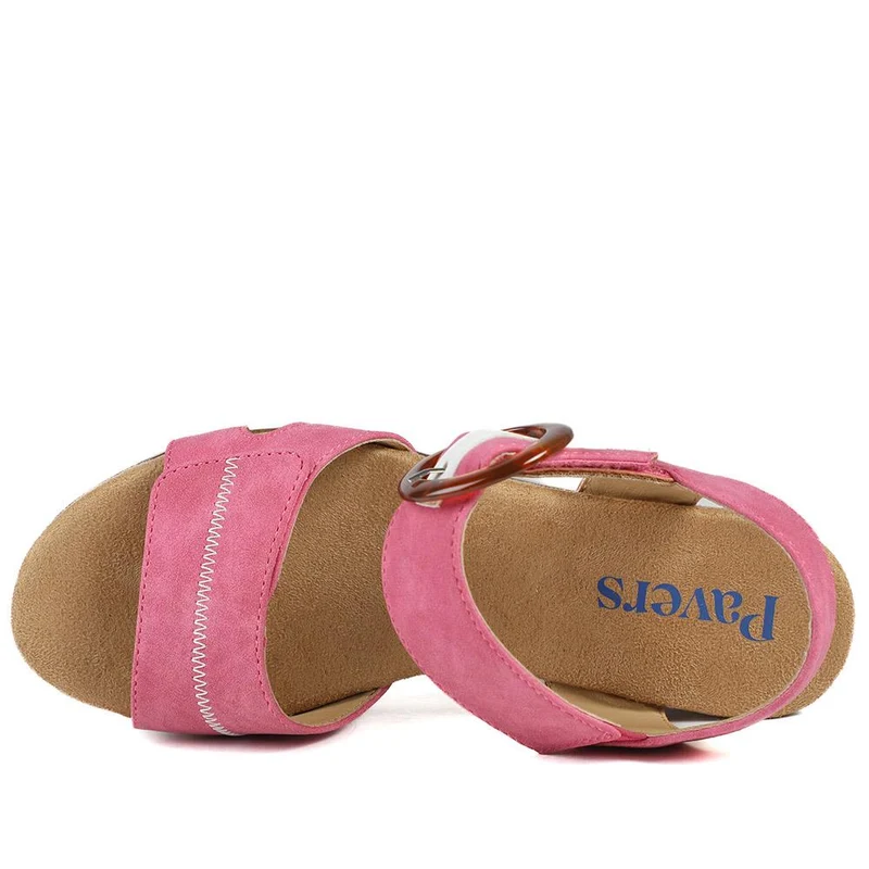 Comfortable Wedge Heel Sandals - WBINS35128 / 321 724 - Pink