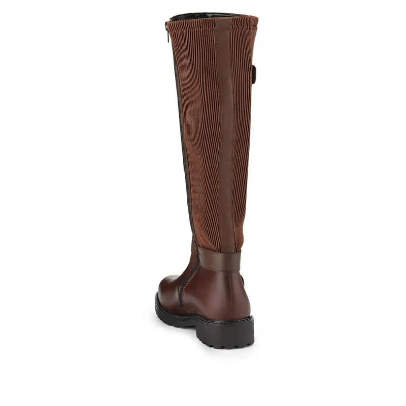 Dual-Buckle Long Boots - DRS40505 / 325 670 - Brown