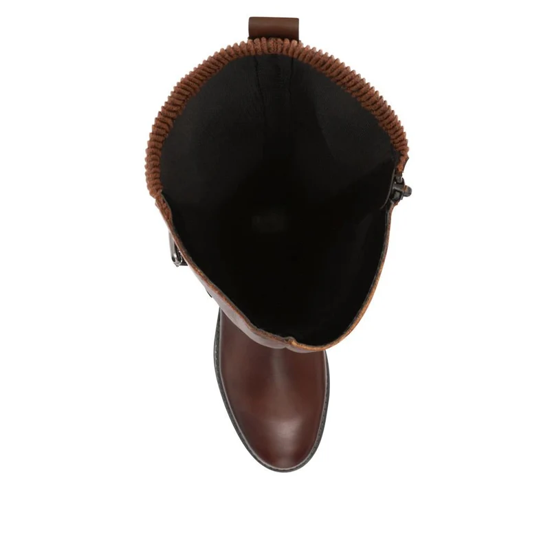 Dual-Buckle Long Boots - DRS40505 / 325 670 - Brown