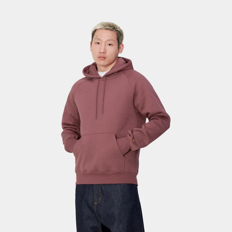 Carhartt WIP Herren Chase Hoodie - Dusty Fuchsia