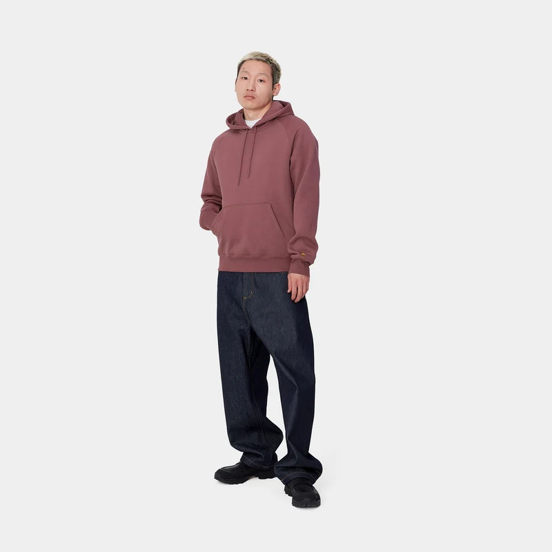 Carhartt WIP Herren Chase Hoodie - Dusty Fuchsia