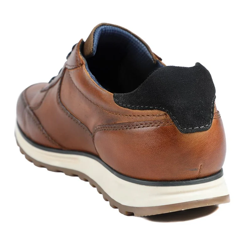 Bugatti Leather Lace Up Trainers - BUG43511 / 328 753 - Cognac