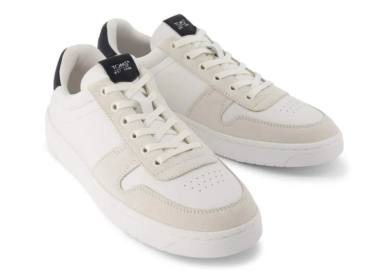 TOMS TRVL Lite Leder-Sneaker für Herren - Weiß / Schwarz