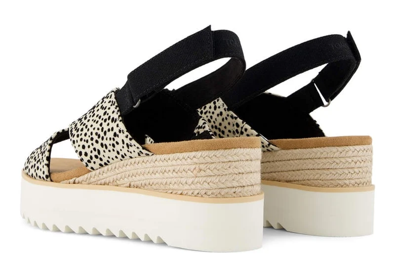 TOMS Diana Crossover-Keilsandalette für Damen - Mini Cheetah